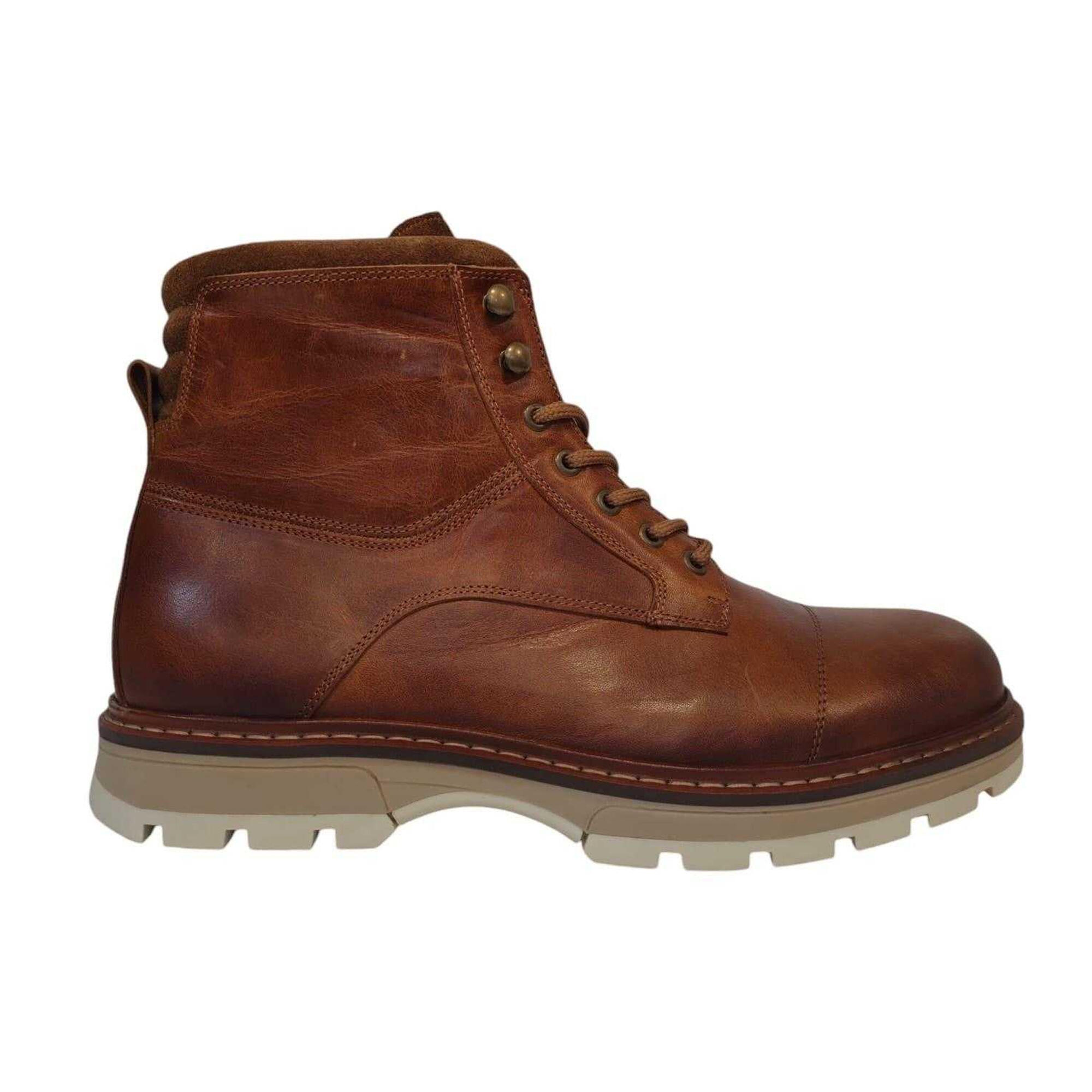 Firetrap Mens Ralf Leather Round Toe Hiking Boots