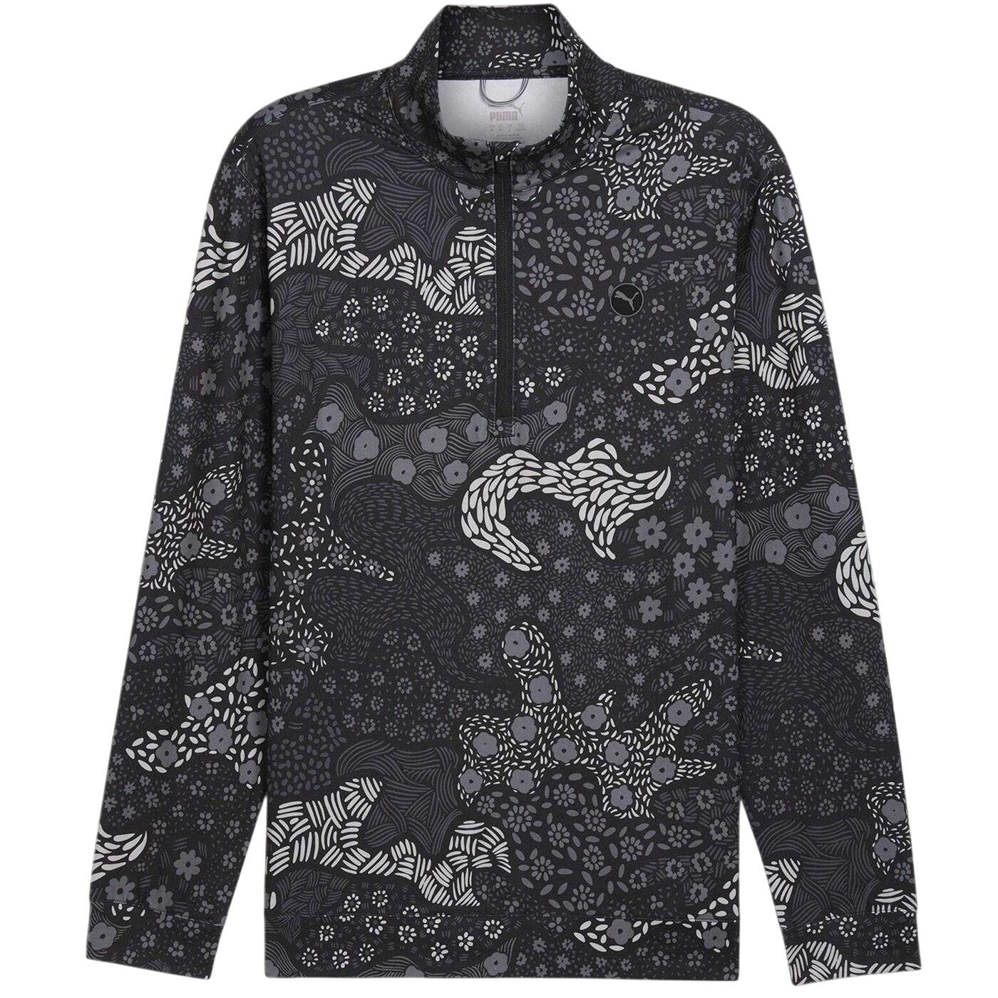 Puma Mens Camo Quarter Zip T-Shirt