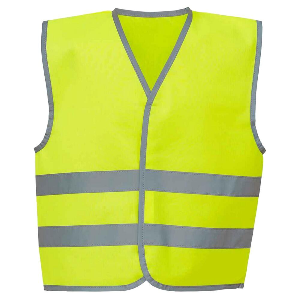Yoko Childrens/Kids Hi-Vis Two Band Waistcoat