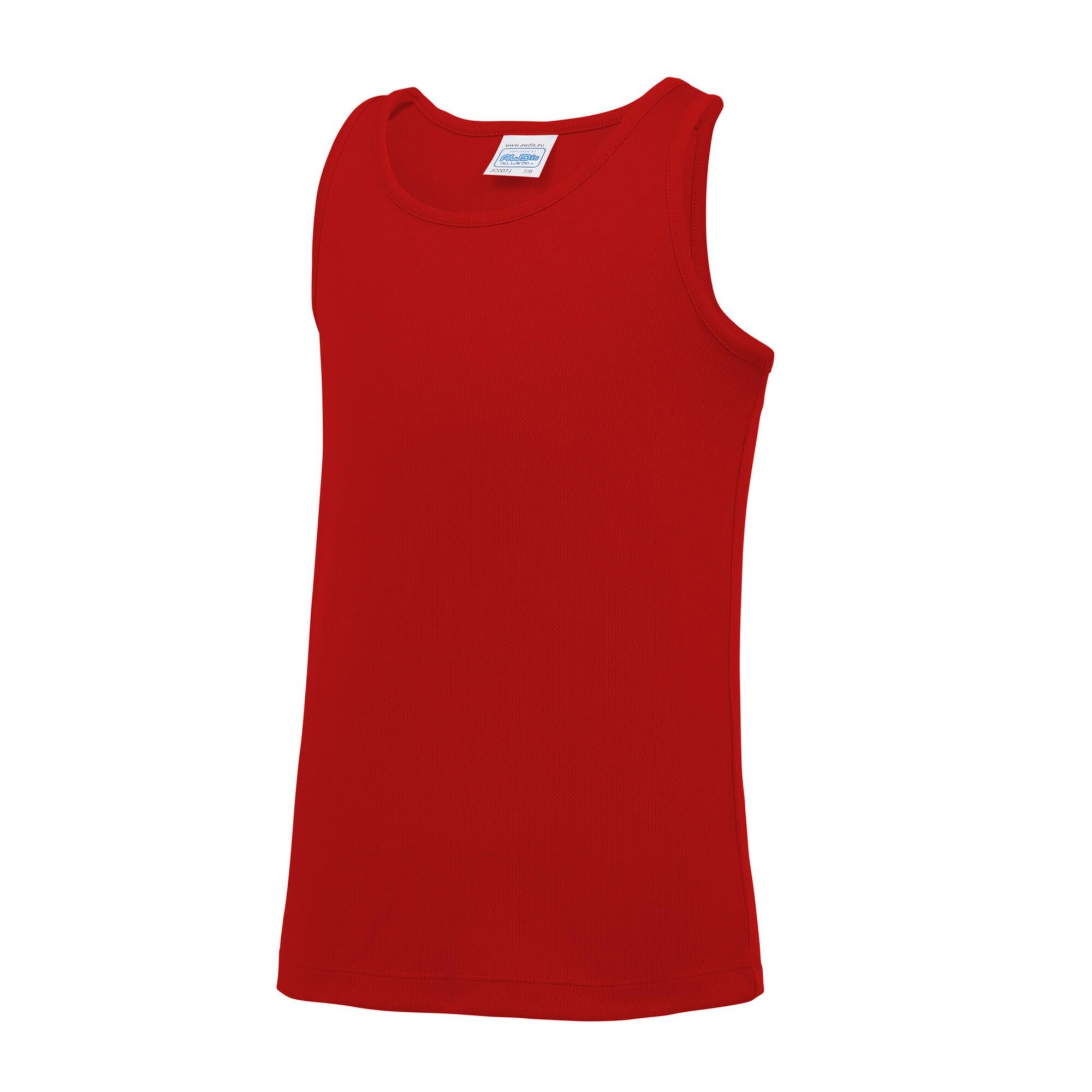 AWDis Just Cool Childrens/Kids Plain Sleeveless Vest Top