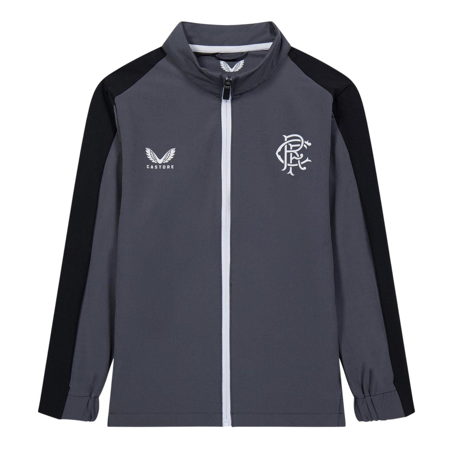 Castore Childrens/Kids Rangers FC Mock Neck Relaxed Fit Track Jacket