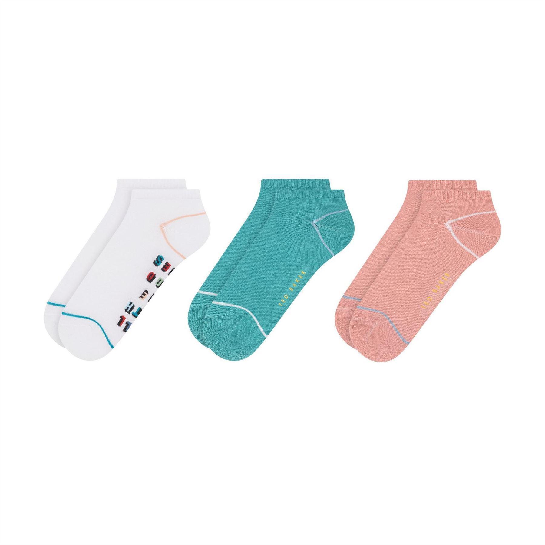 Ted Baker Womens/Ladies Bamboo Trainer Socks (Pack of 3)