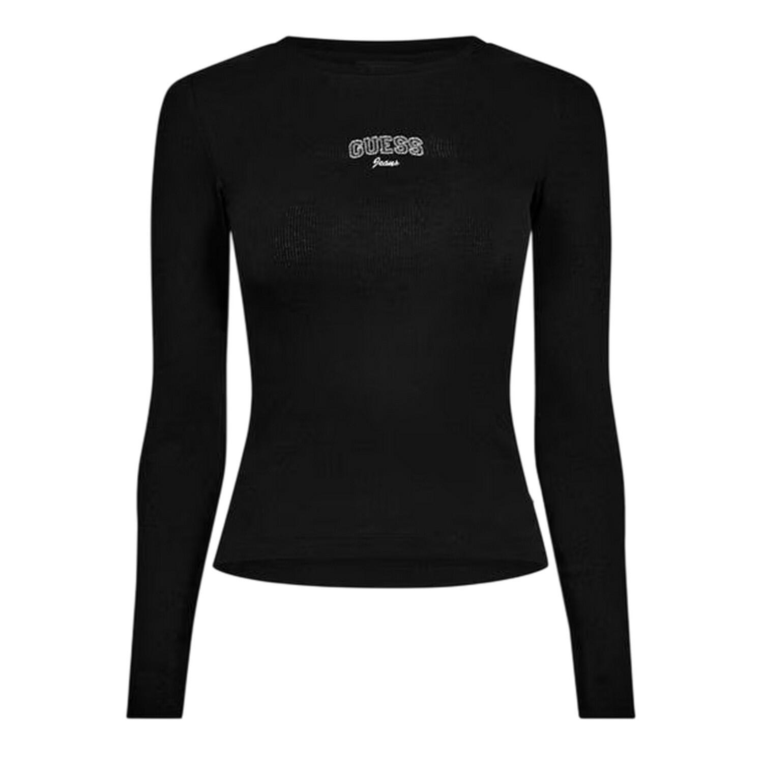Guess Womens/Ladies Embroidered Slim Long-Sleeved T-Shirt