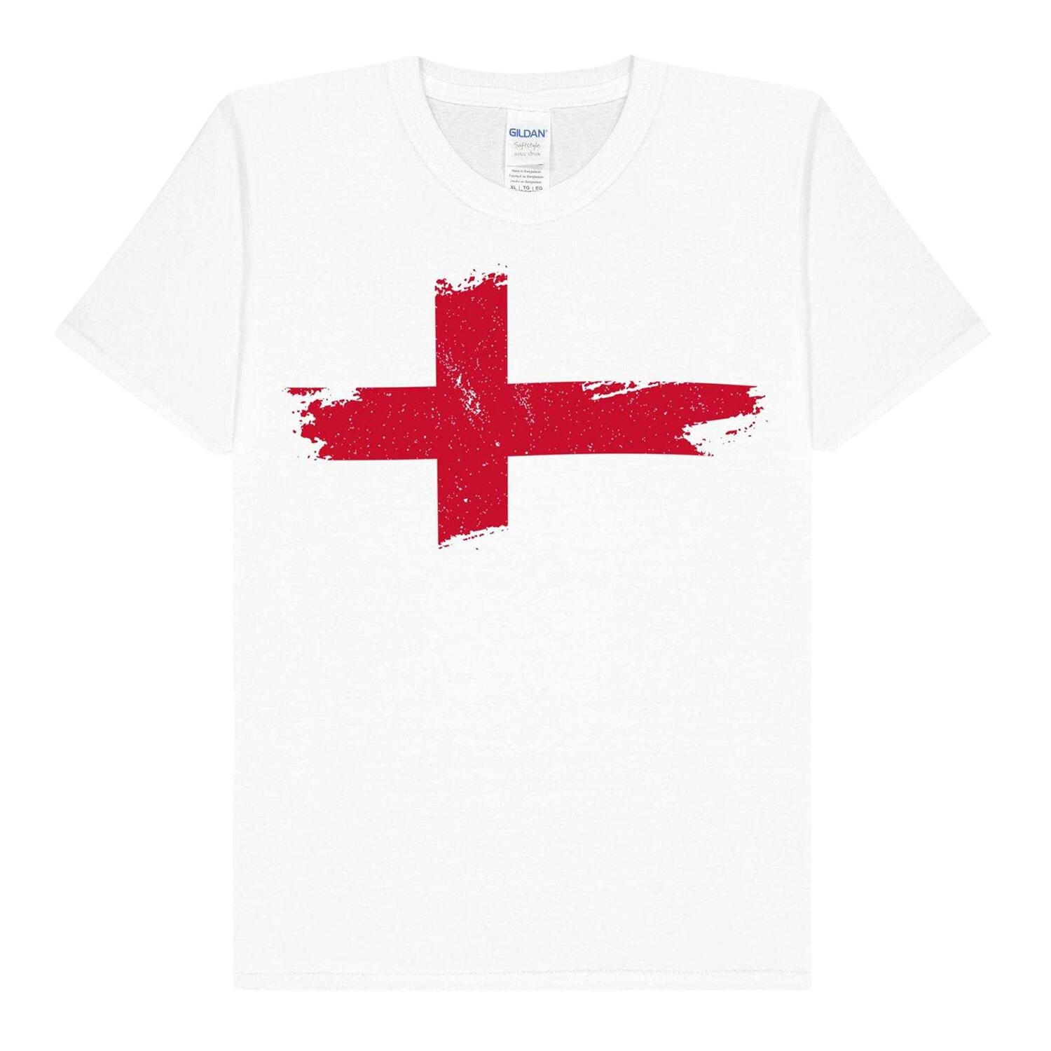 Gildan Unisex Adult England Flag Cotton Football T-Shirt
