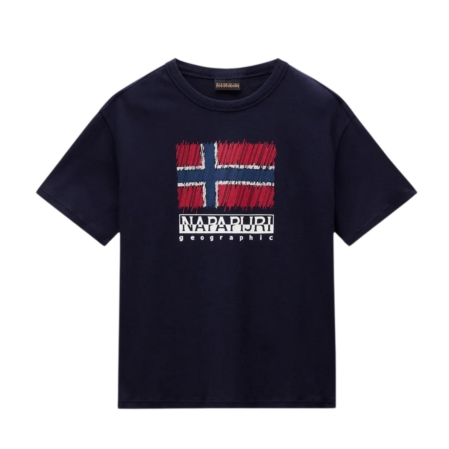 Napapijri Childrens/Kids Adige Flag Crew Neck T-Shirt