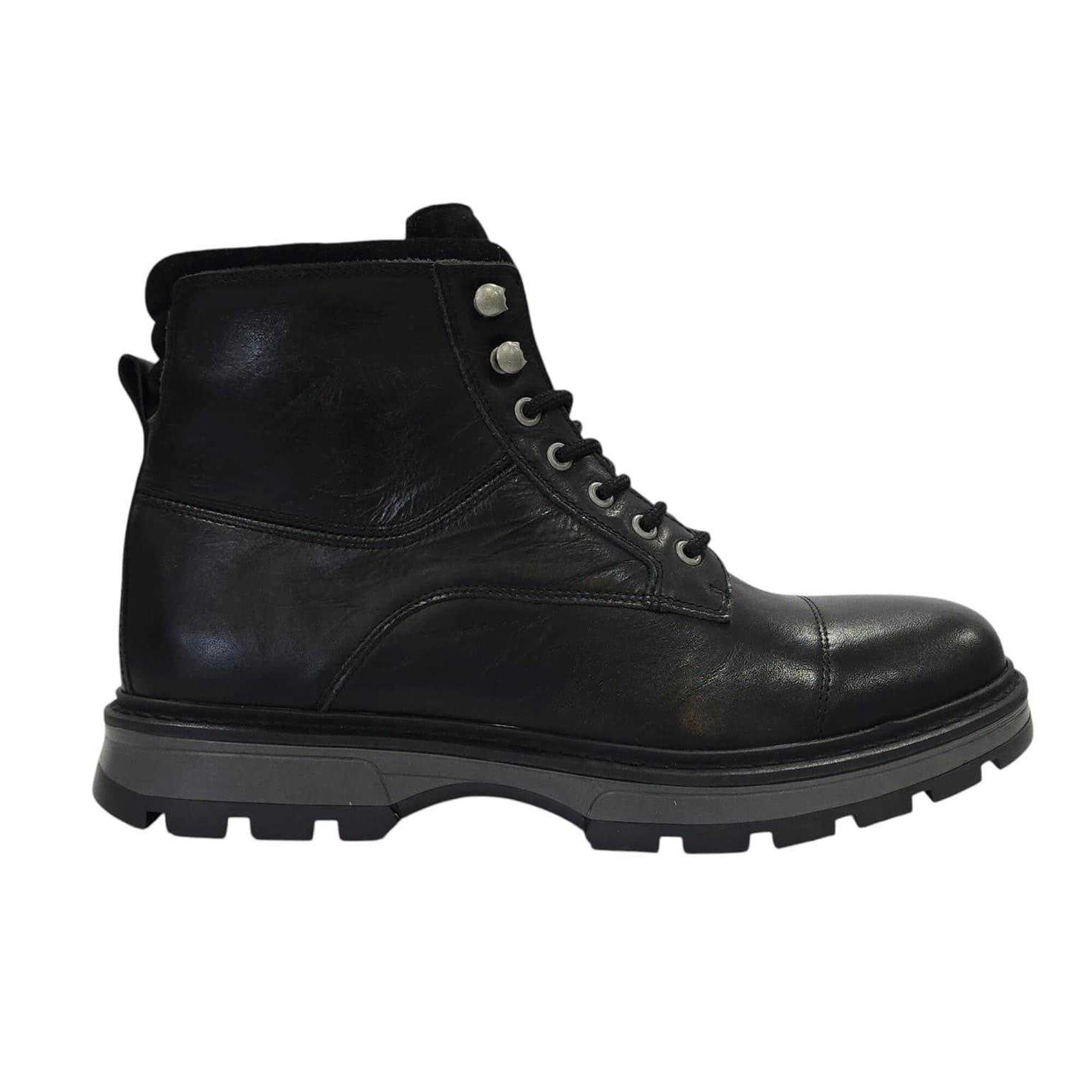 Firetrap Mens Ralf Leather Round Toe Hiking Boots
