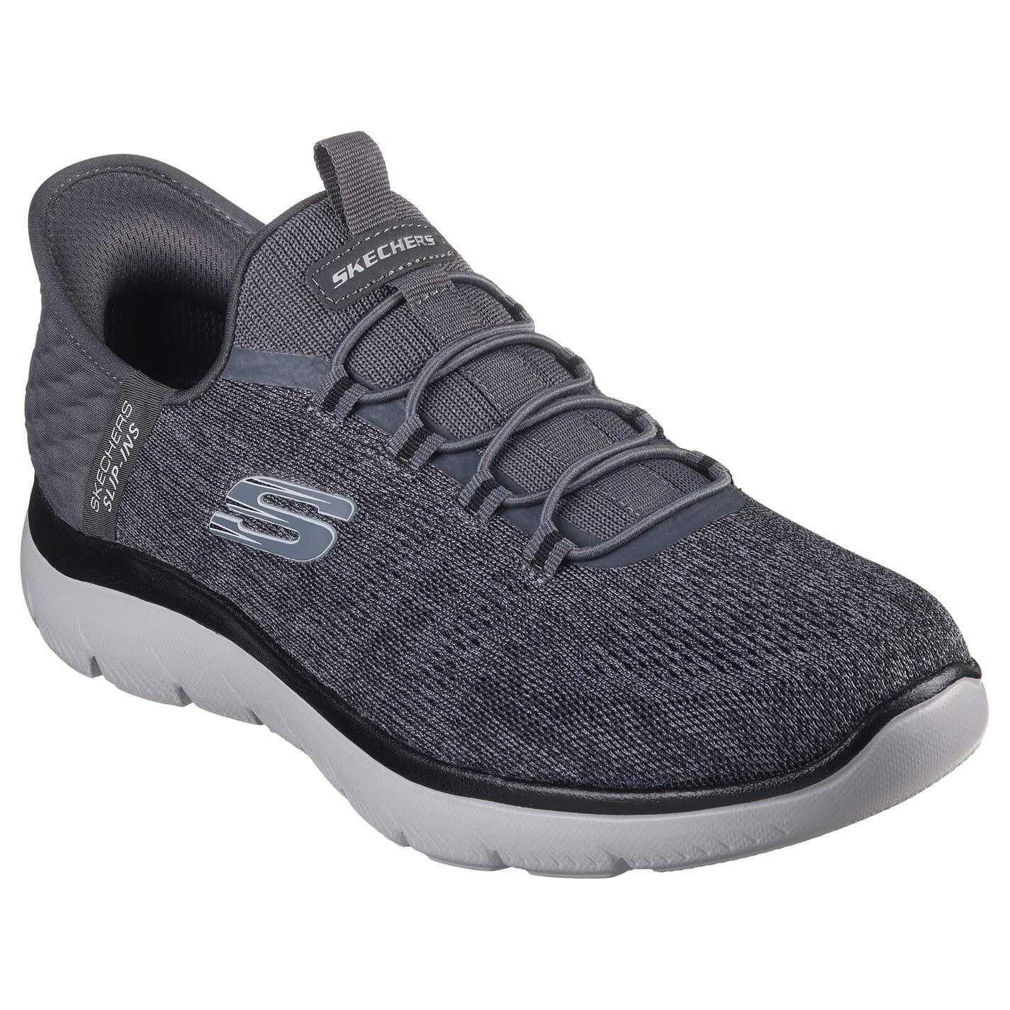 Skechers Mens Summits Key Pace Mesh Slip-In Flat Trainers