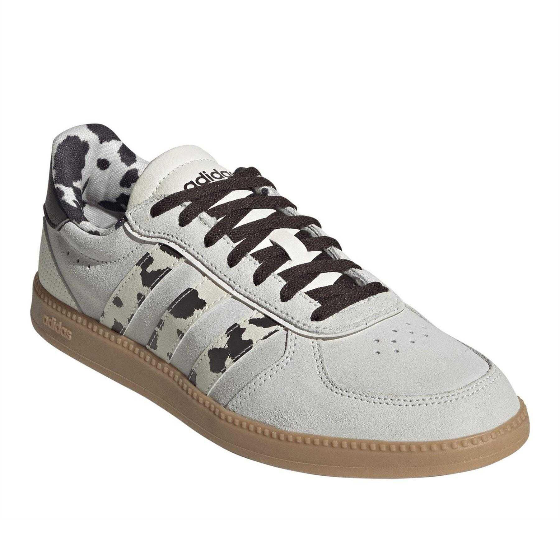 Adidas Womens/Ladies Sleek Cow Print Leather Trainers