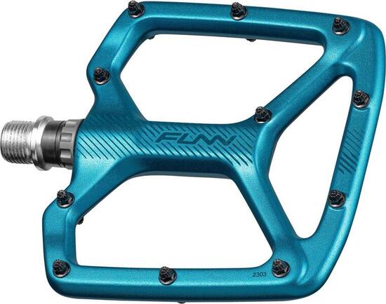 Paar Funn Python Platte Pedalen Turquoise
