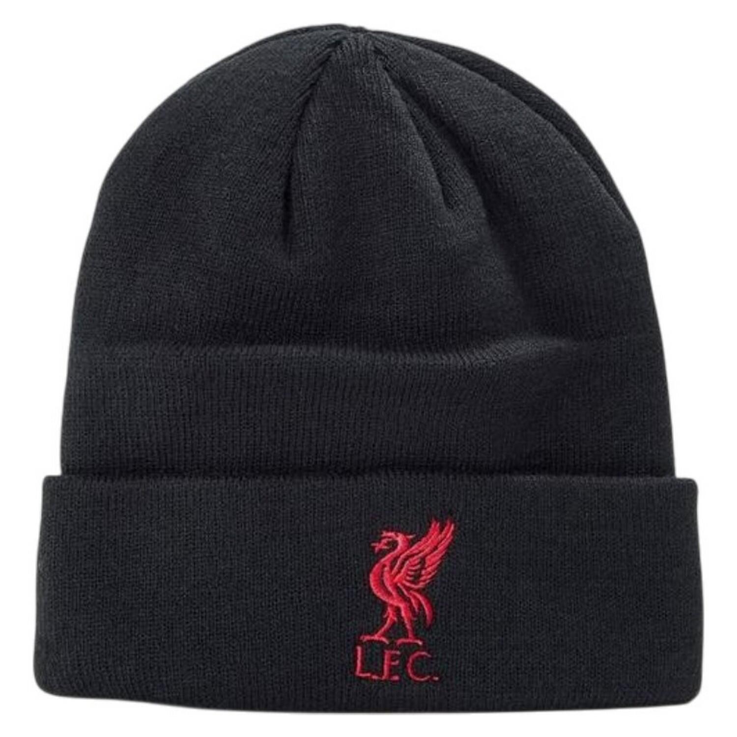Liverpool FC Childrens/Kids Embroidered Logo Ribbed Beanie