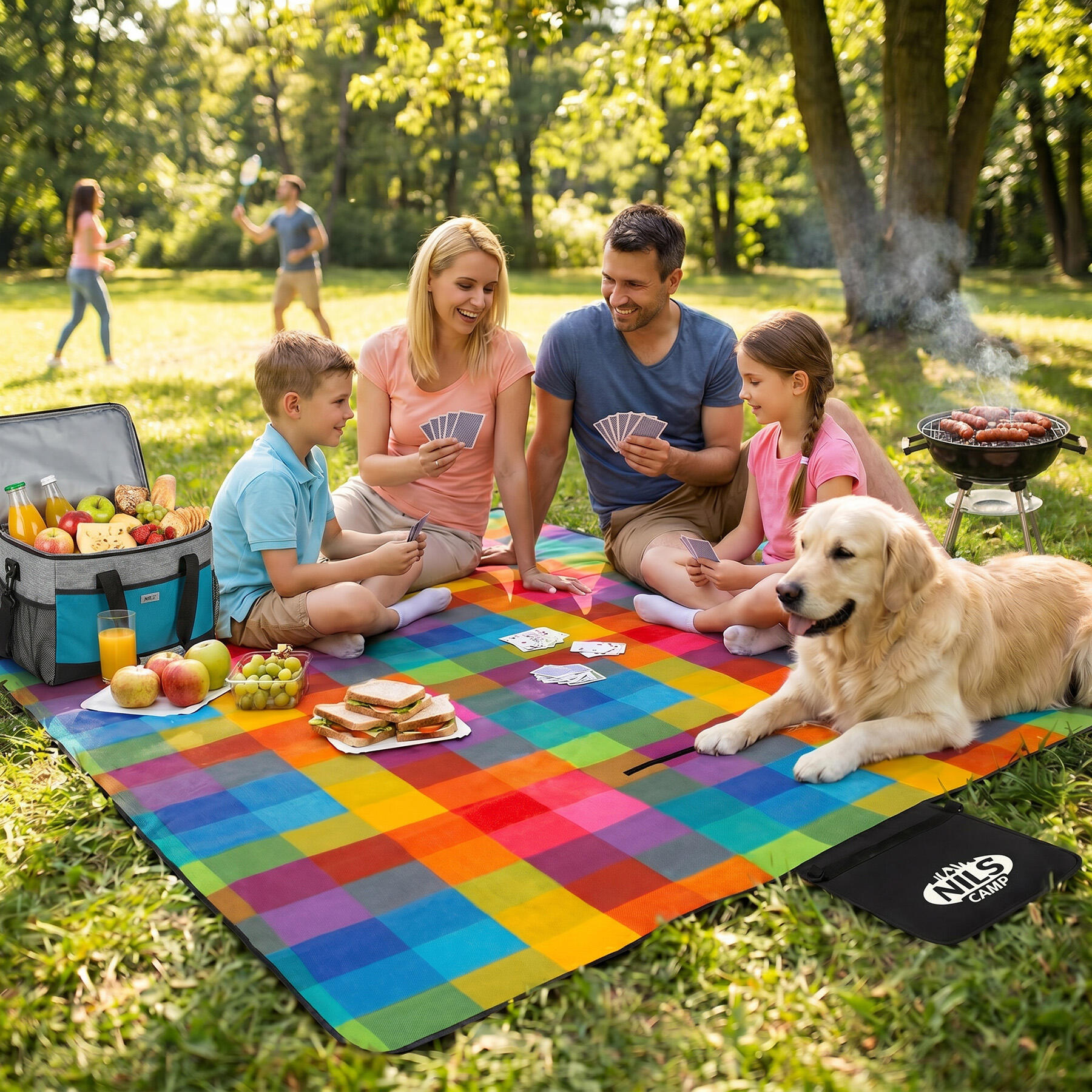 Große Picknickdecke Nils Camp NC2221 250 × 200 cm, mehrfarbig – Outdoor & Reisen 2/7