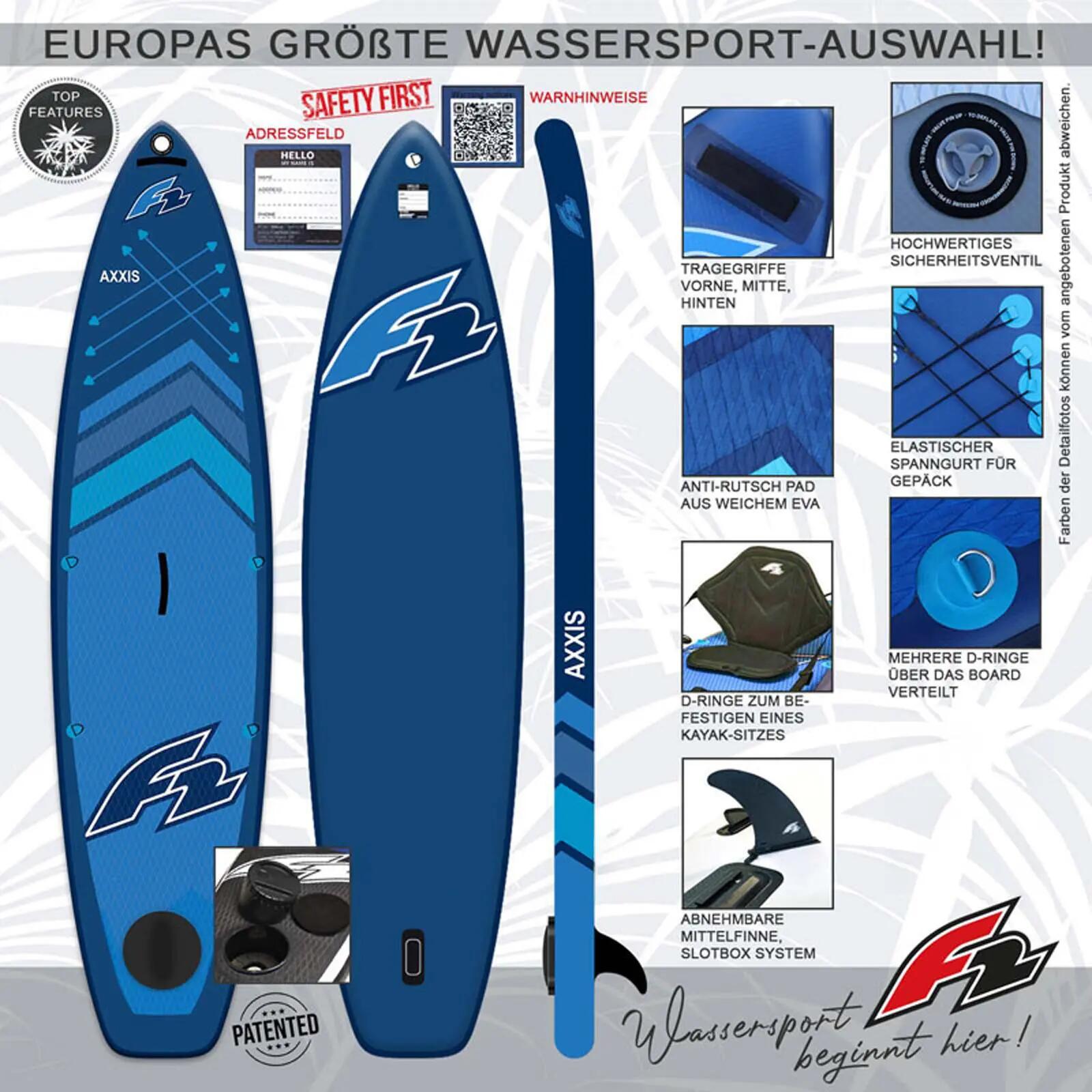 F2  Stand up Paddle Board AXXIS SMART SUP mit E-Pumpe 10,5 Dunkelblau 2/7