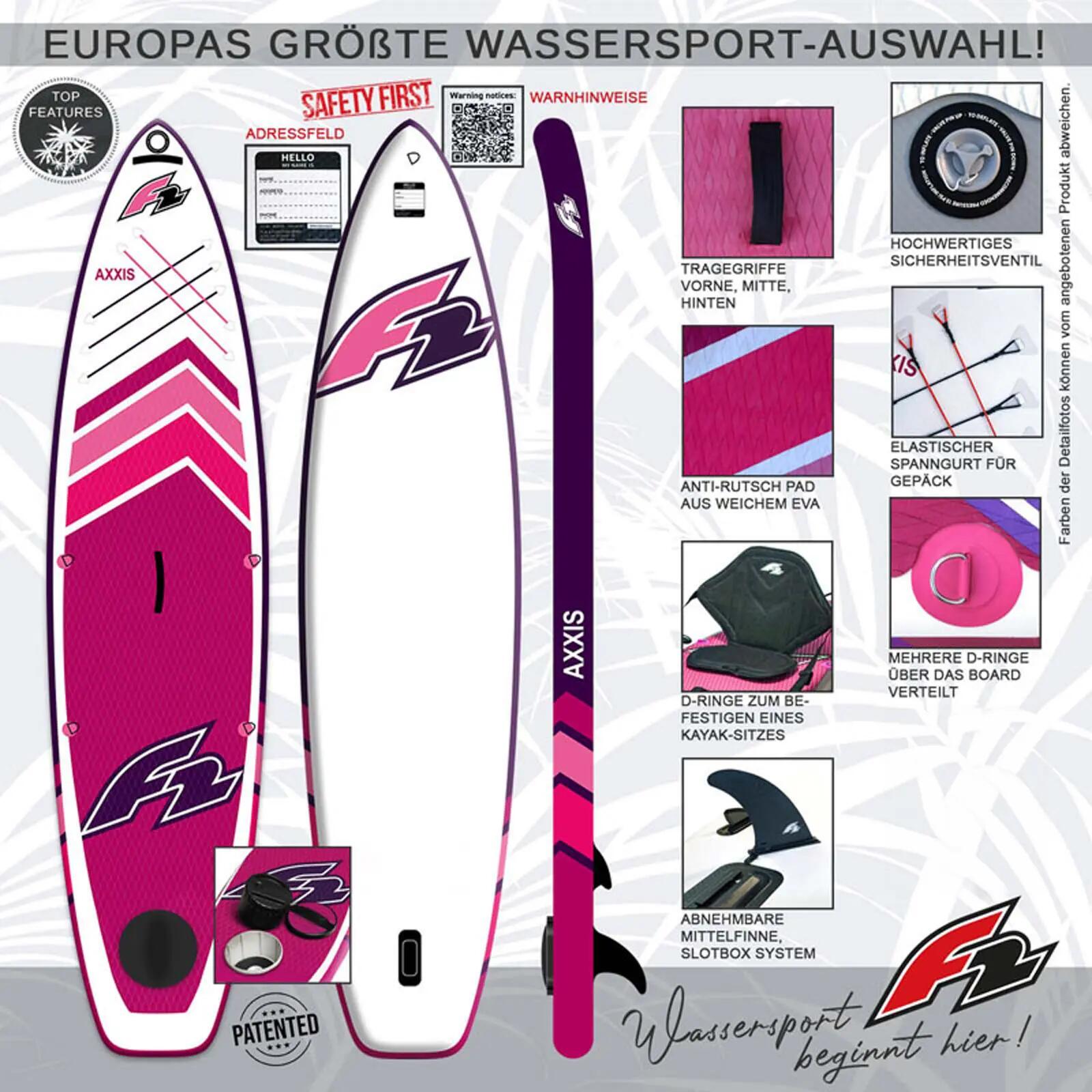 F2  Stand up Paddle Board AXXIS SMART Women SUP mit E-Pumpe 10,2  Pink 2/7