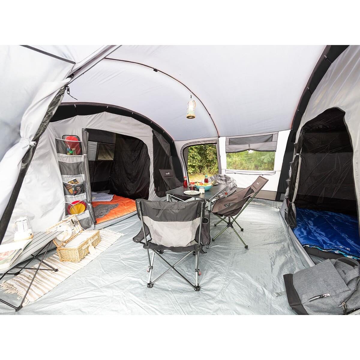 Tunnelzelt - Hurricane Sleeper Protect 12 - 4x Kabinen - Sonnendach 5/8