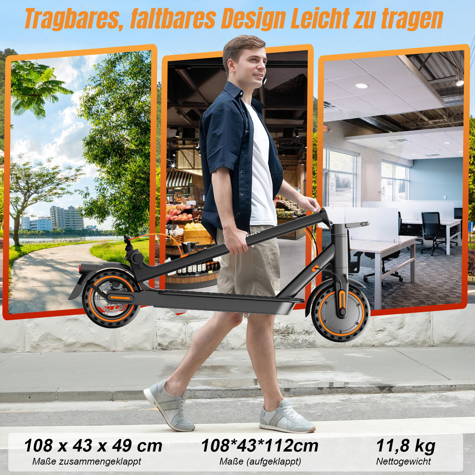 TODIMART T3 ABE Elektroroller, 20 km/h 7/7