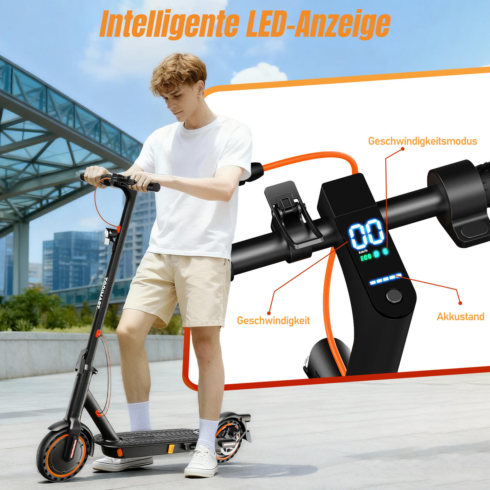 TODIMART T3 ABE Elektroroller, 20 km/h 6/7
