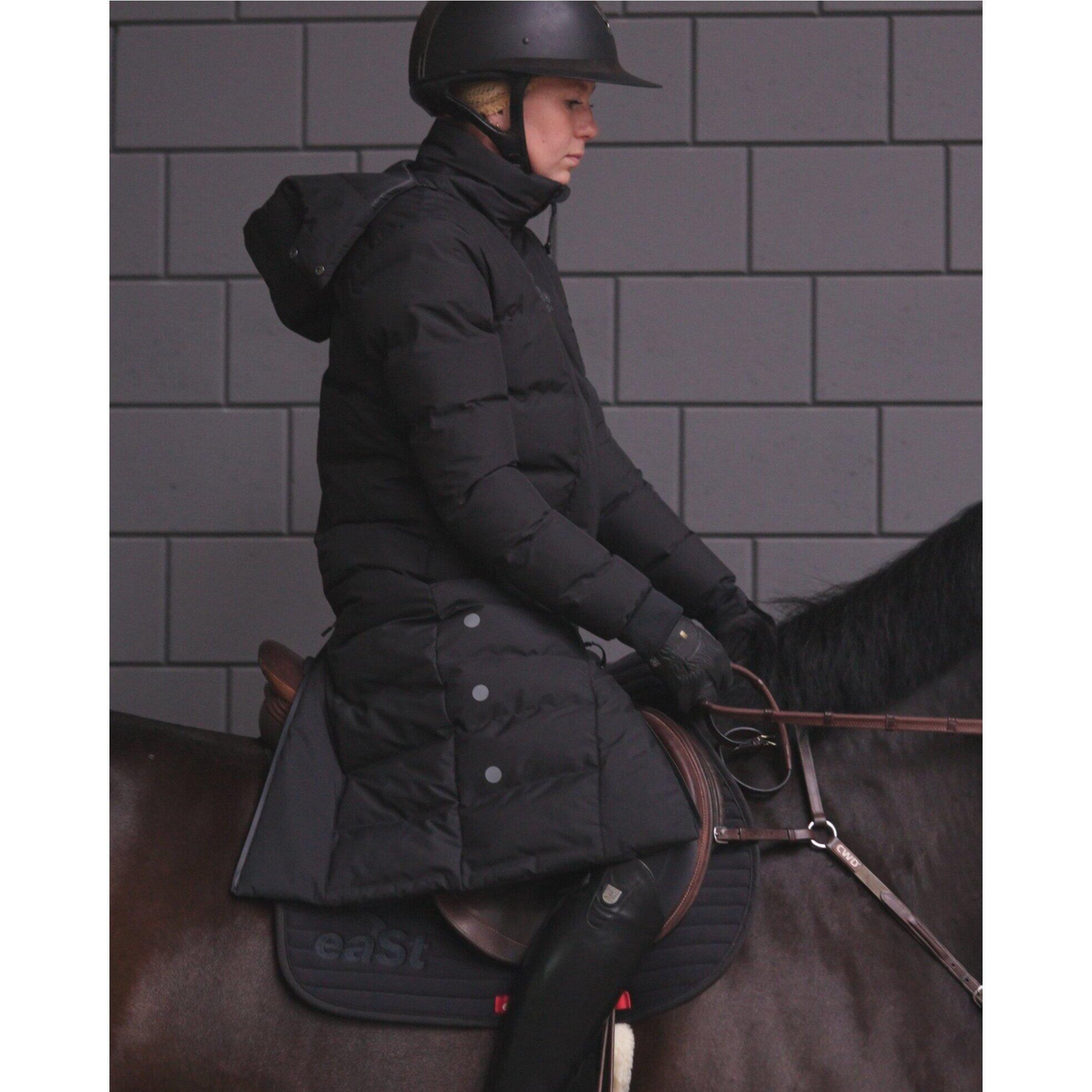 Lange Daunenjacke mit Kapuze, Damen eaSt Performance 3/4