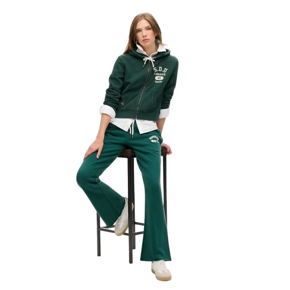 Vrouwelijke low-rise flared joggingbroek Superdry Athletic Essentials 3/5