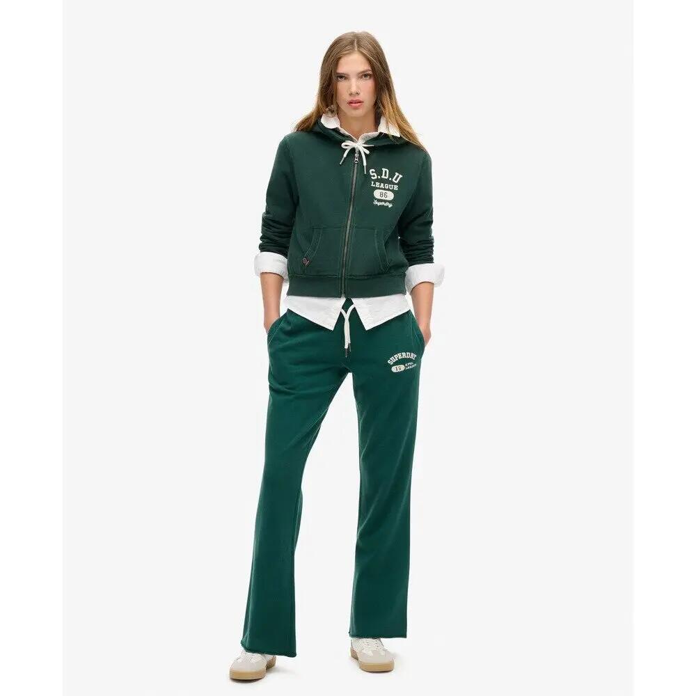 Vrouwelijke low-rise flared joggingbroek Superdry Athletic Essentials 2/5