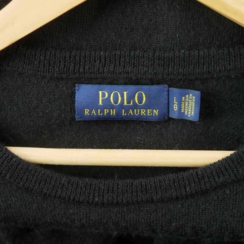 Second life - Pulover bărbați Polo Ralph Lauren cu guler rotund negru - Bun