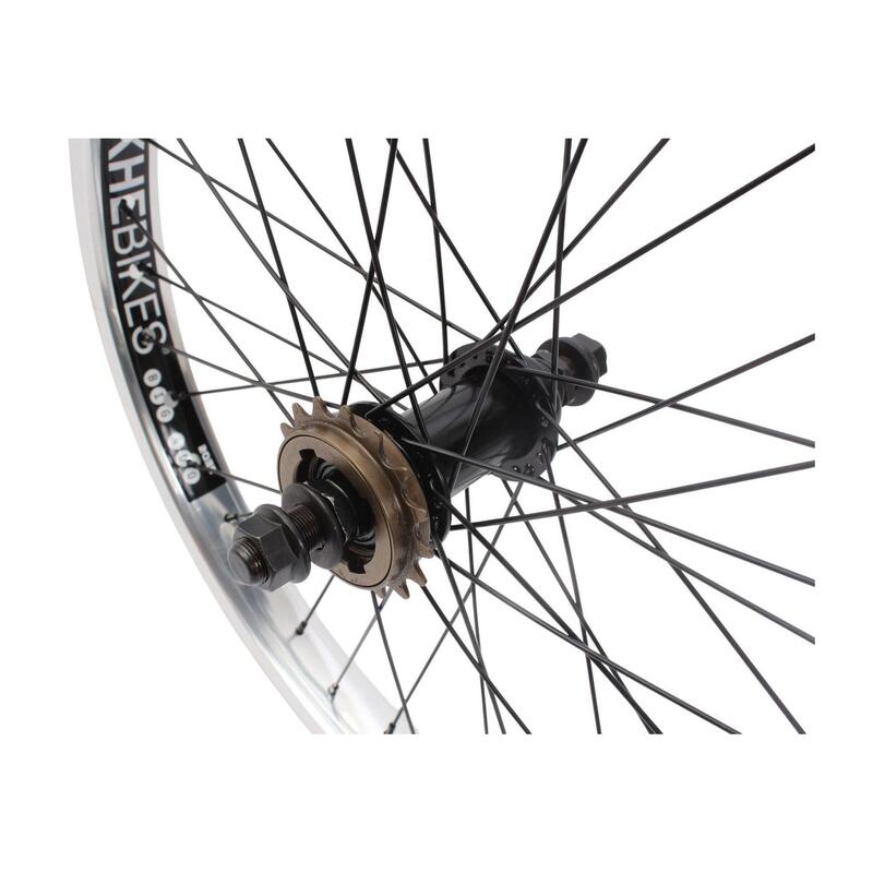 Roată spate BMX KHE PRISM 20 inch argintie
