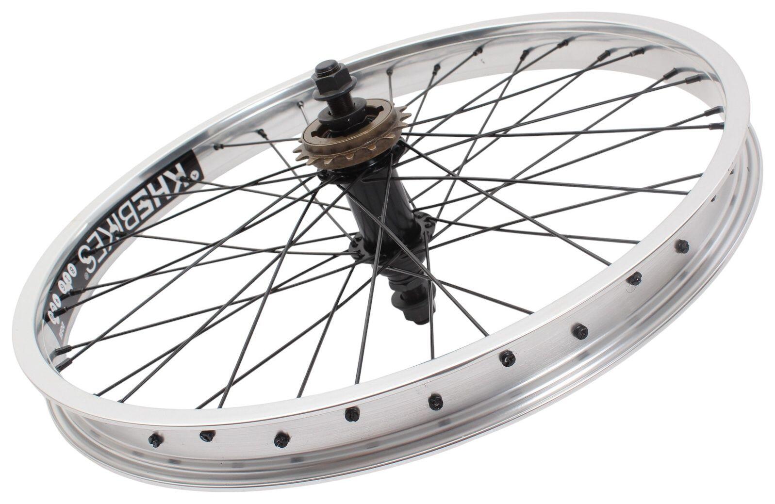 Roue arrière BMX KHE PRISM 20 pouces argent 5/6