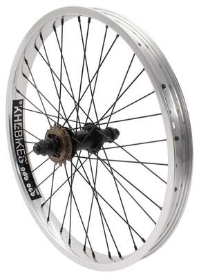 Bmx achterwiel khe prism 20 inch zilver