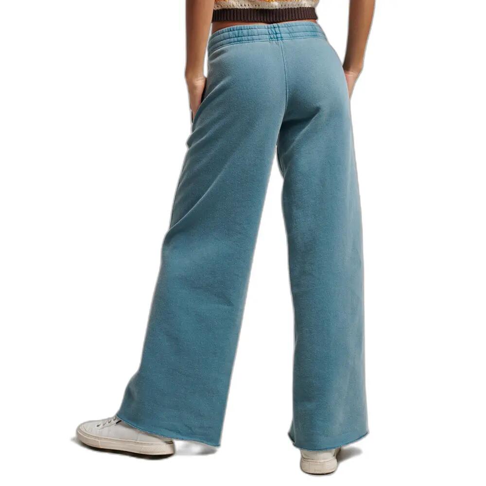 Calças de jogging retas claras para mulher Superdry 3/4