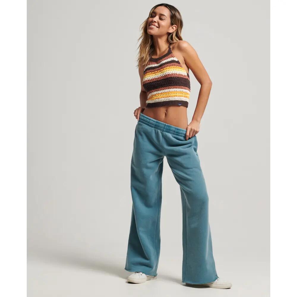 Calças de jogging retas claras para mulher Superdry 2/4