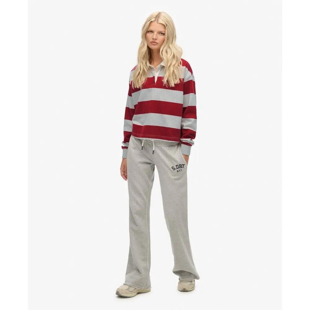 Vrouwelijke geborduurde flare joggingbroek Superdry Athletic 3/7