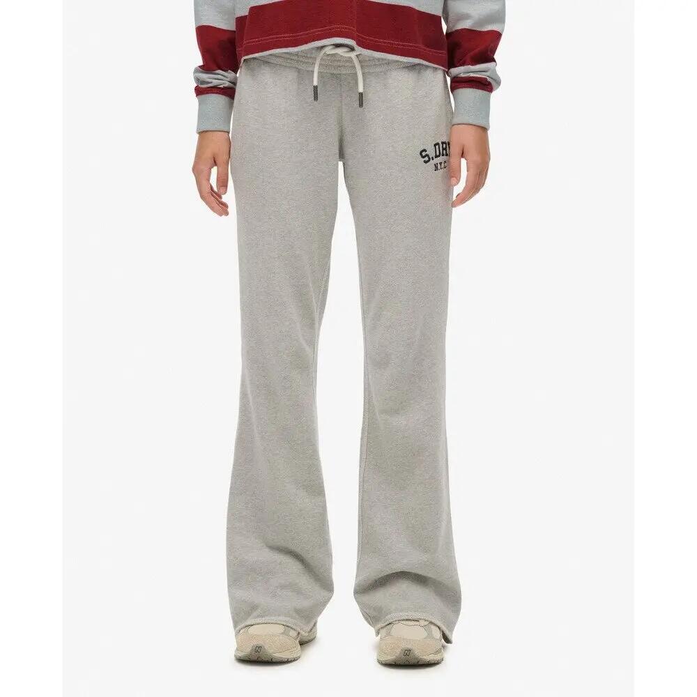 Vrouwelijke geborduurde flare joggingbroek Superdry Athletic 2/7