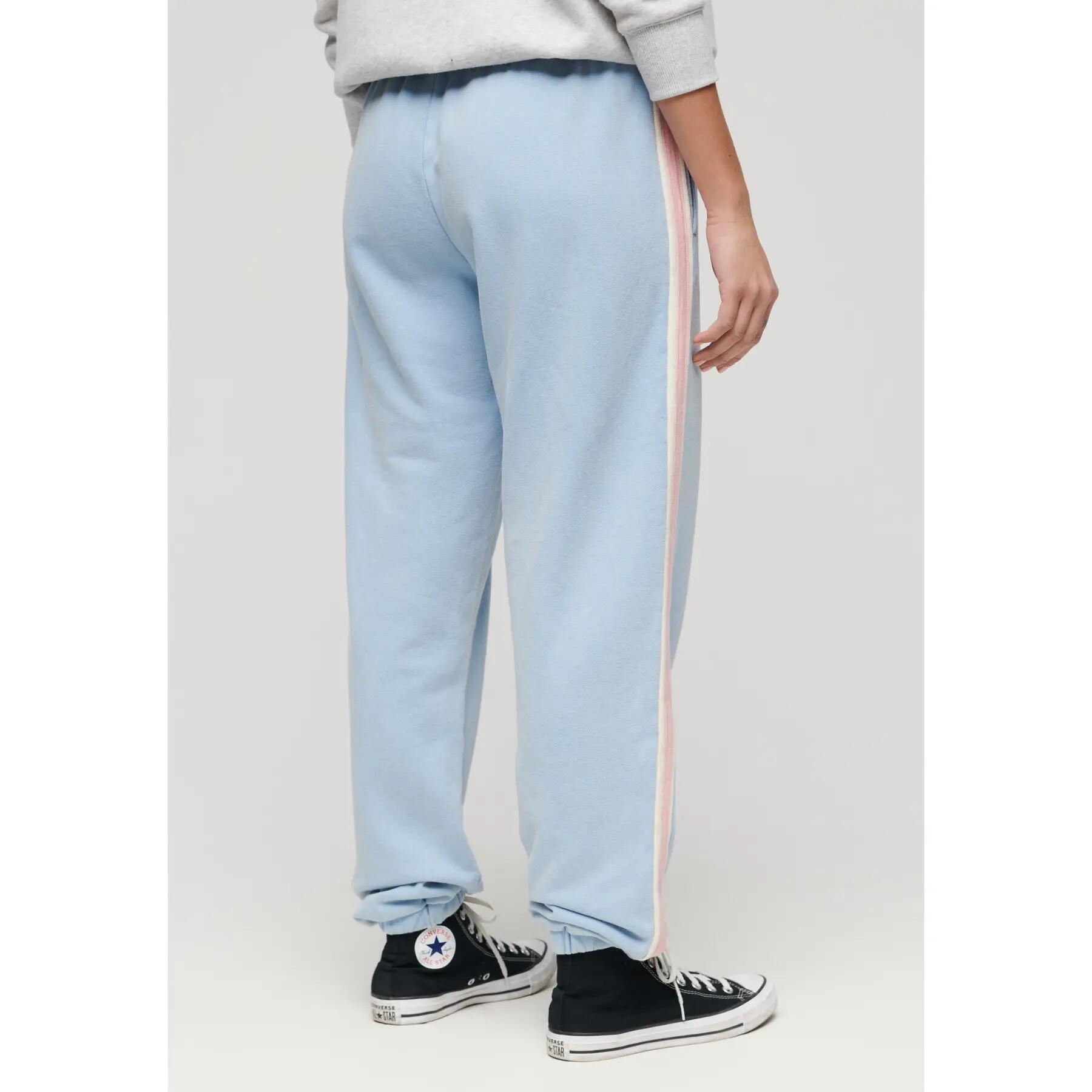 Calças de jogging com riscas laterais para mulher Superdry 4/6