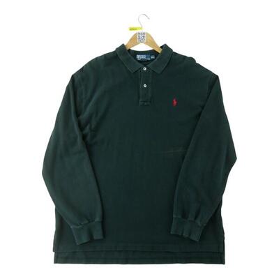 Tweedehands - polo ralph lauren heren lange mouw zwart - goede staat