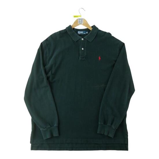 Seconde vie - Polo manches longues Homme Noir - Bon état