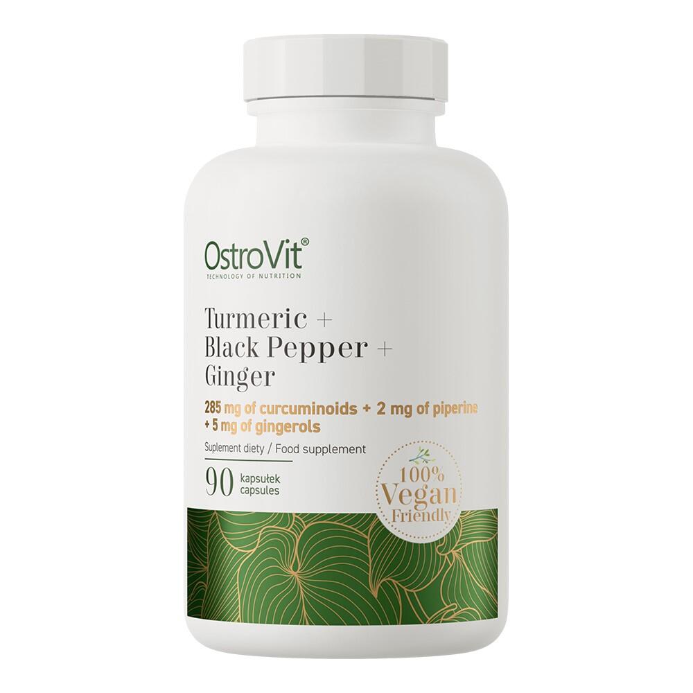 OstroVit Turmeric + Black Pepper + Ginger 90 Vege Caps