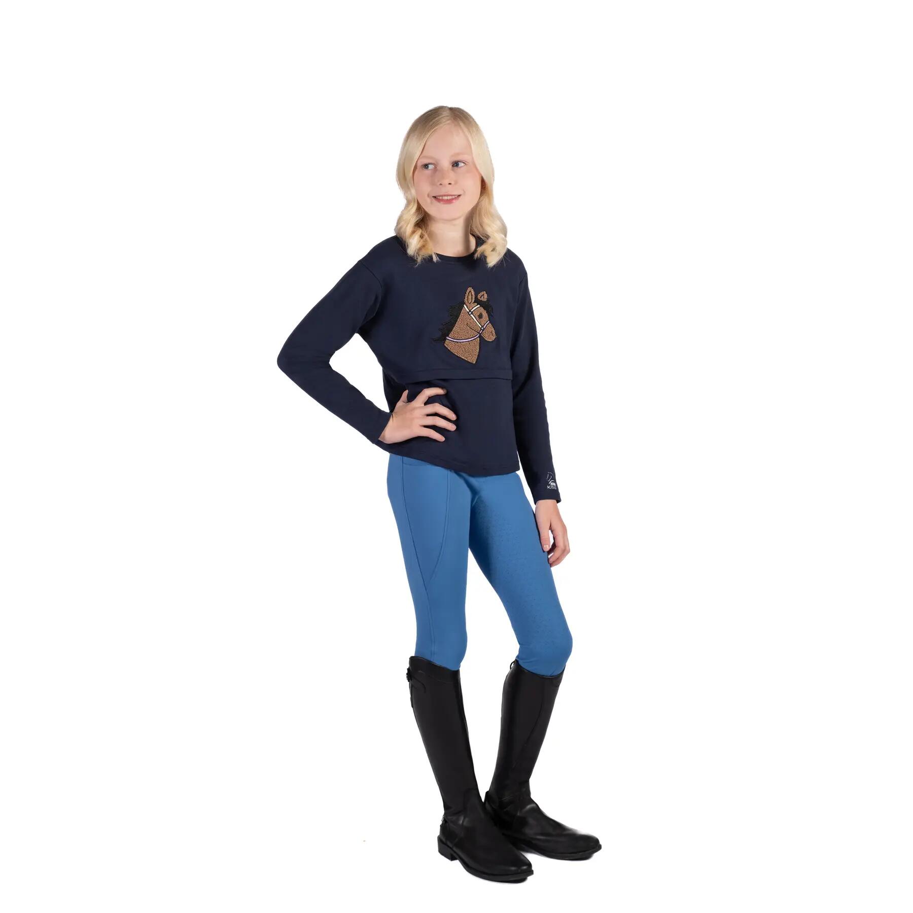 Legging équitation full grip fille HKM Kids Mia 2/4