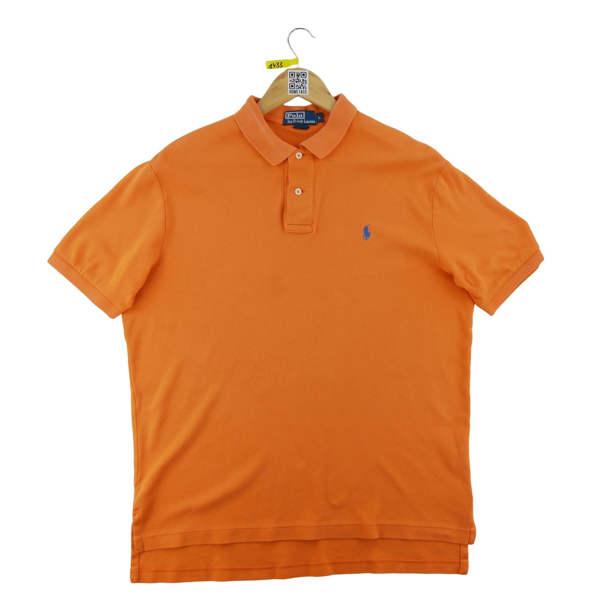 Seconde vie - Polo manches courtes Homme  Orange - Bon état 2/7