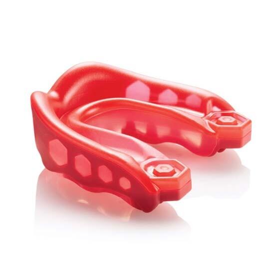 PROTÈGE-DENTS RUGBY ADULTE - GEL MAX ROUGE - SHOCK DOCTOR 2/3