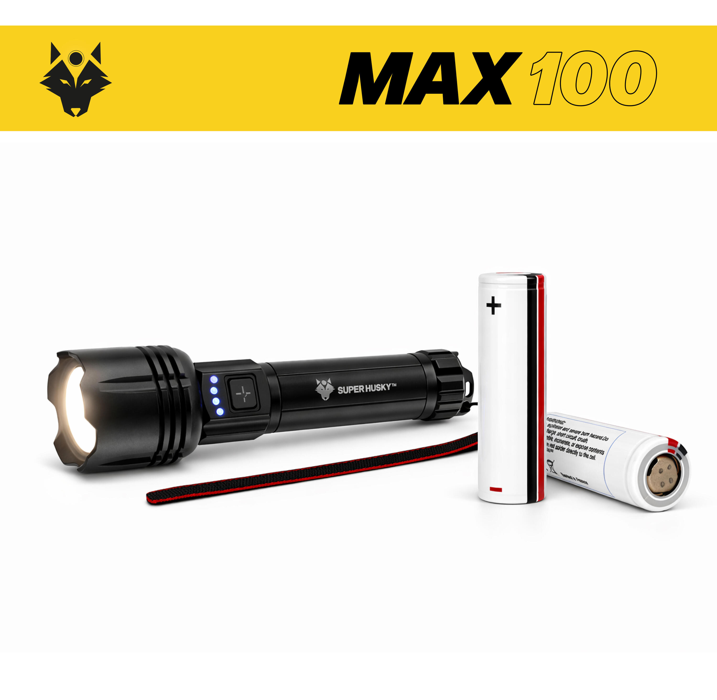 Lampe Torche Rechargeable MAX100 - 800 lm / Batterie française reconditionnée 6/8