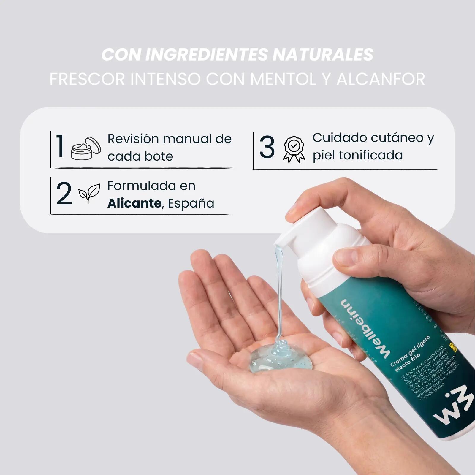 Wellbeinn Gel effetto freddo 100 ml, gambe stanche, rapido assorbimento 2/6