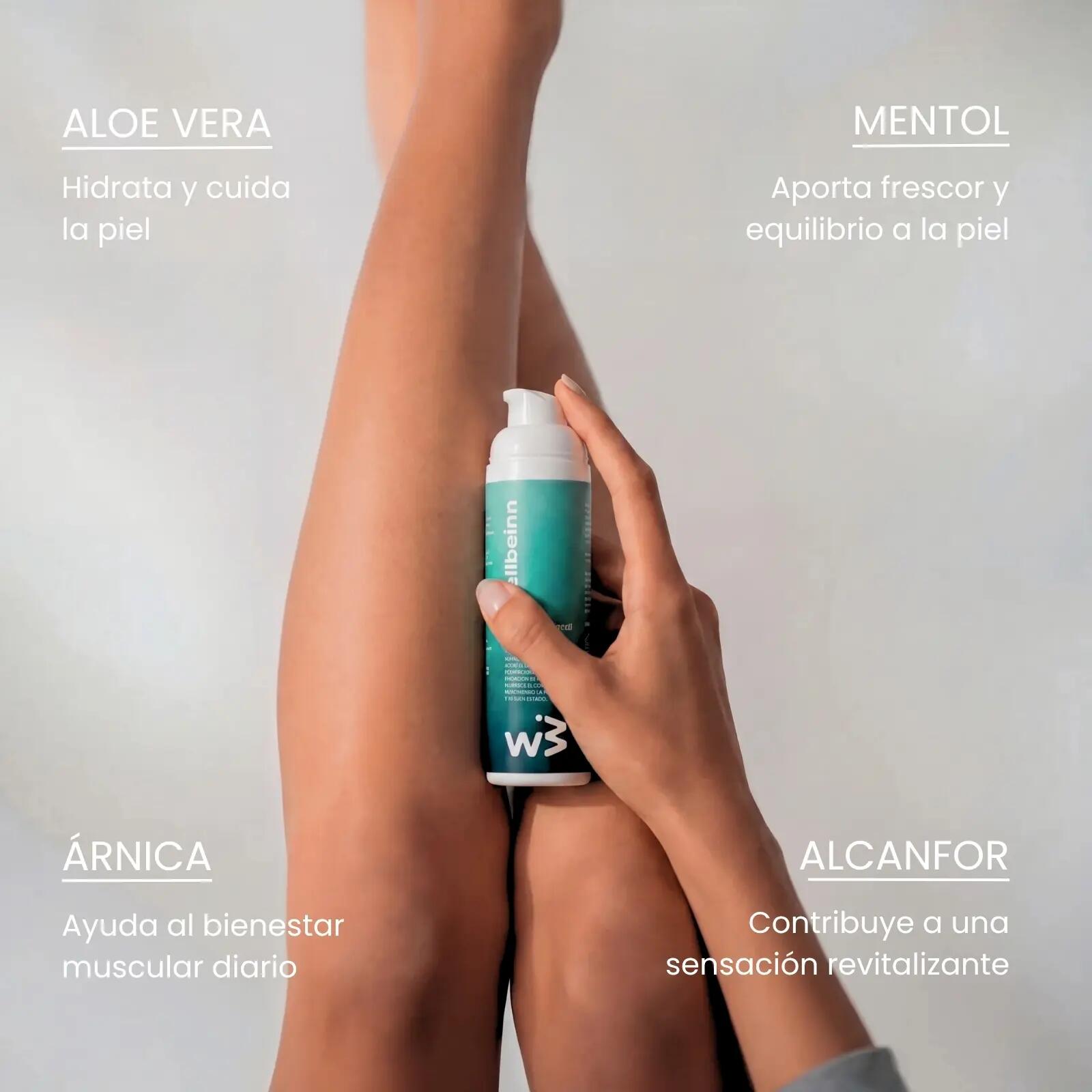 Wellbeinn Gel effetto freddo 100 ml, gambe stanche, rapido assorbimento 5/6