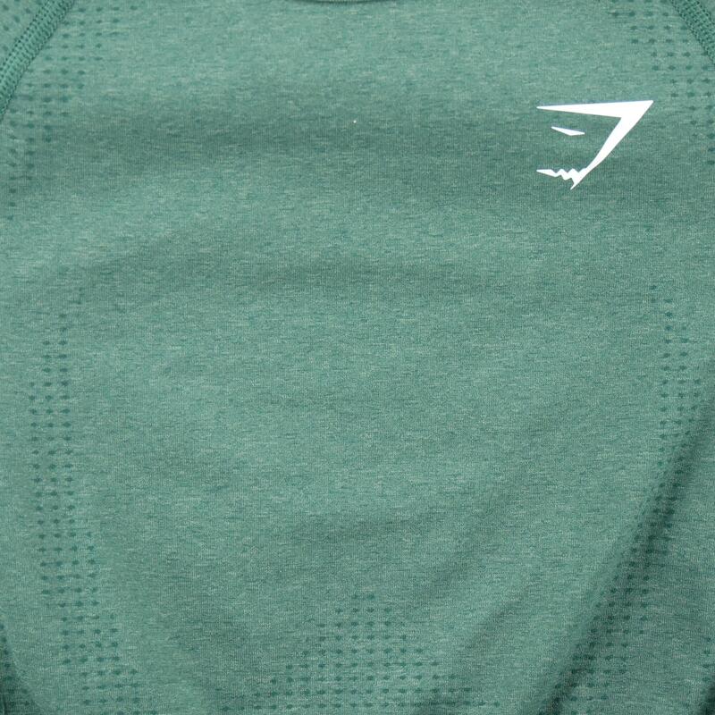 Second life - Tricou crop damă Gymshark verde vital - Ca nou