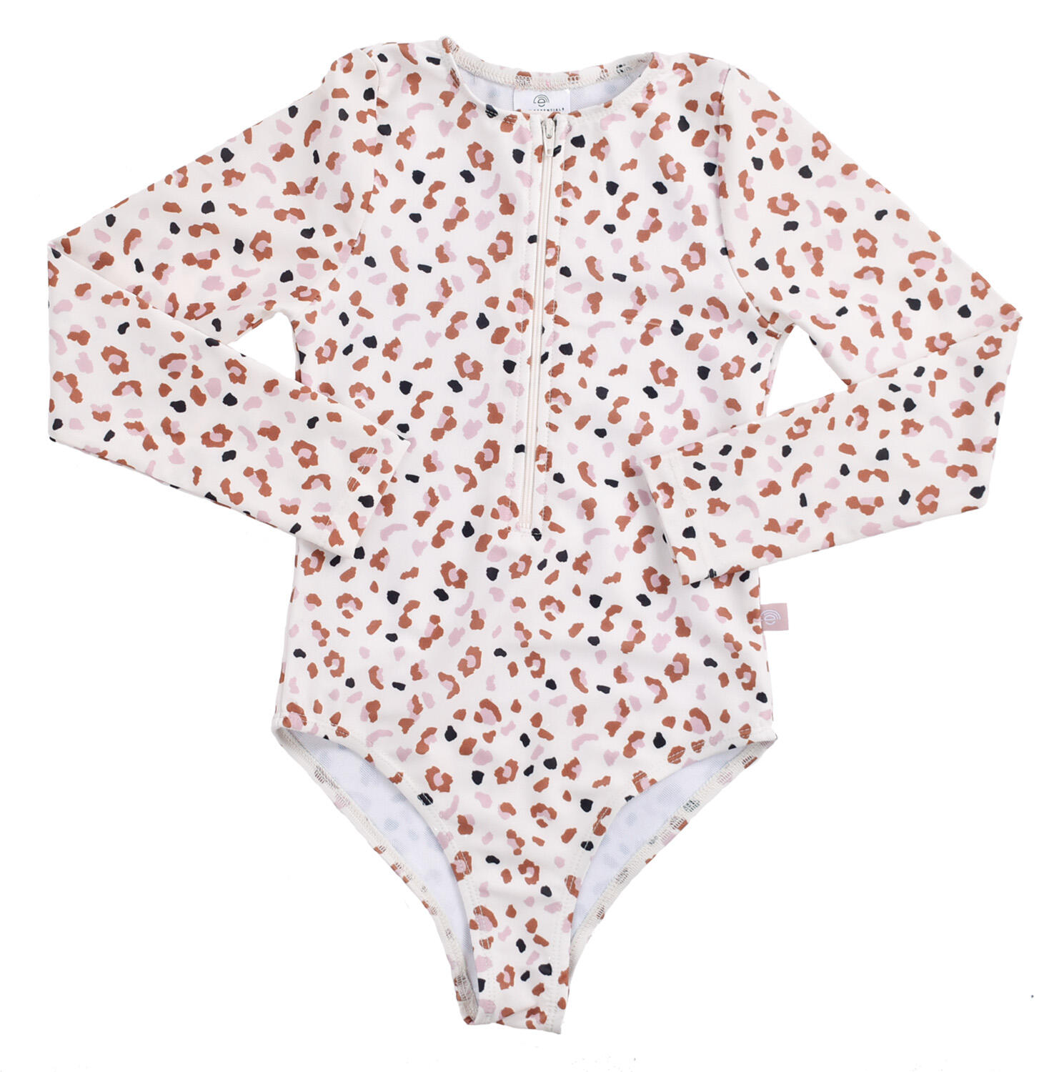 Schwimmanzug Mädchen  Kaki Leopard 3/7