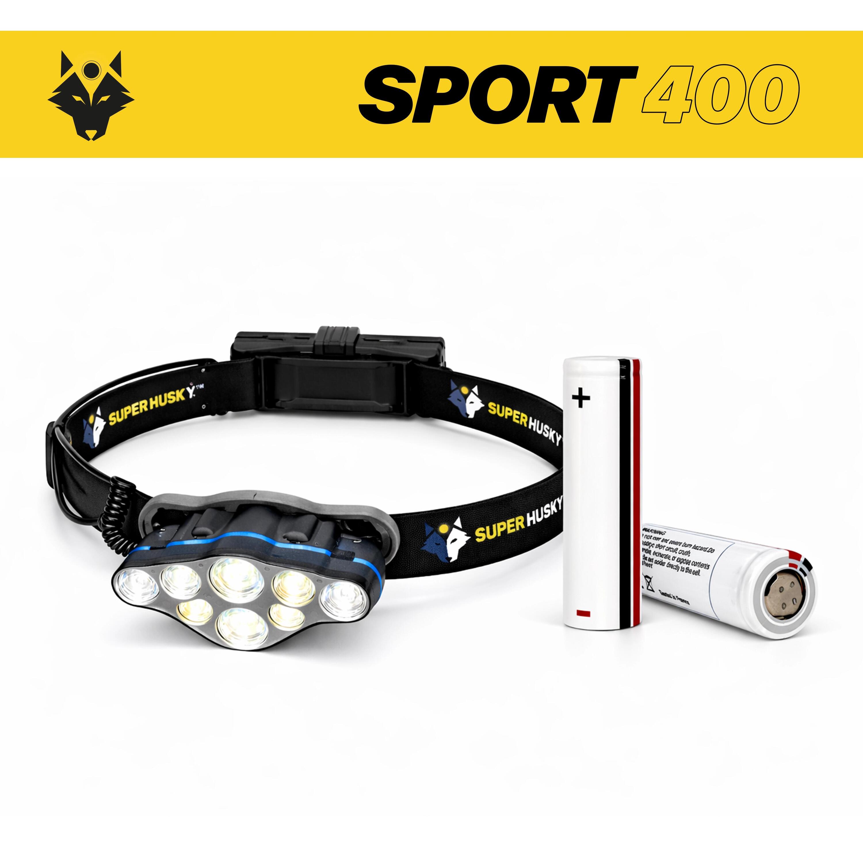 Lampe frontale Outdoor rechargeable SPORT400 - 1800 Lumens 6/8
