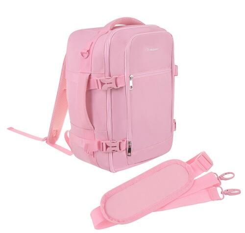 Sac à dos 20 litres rose, format bagage à main, pour les voyages et le vélo 6/7