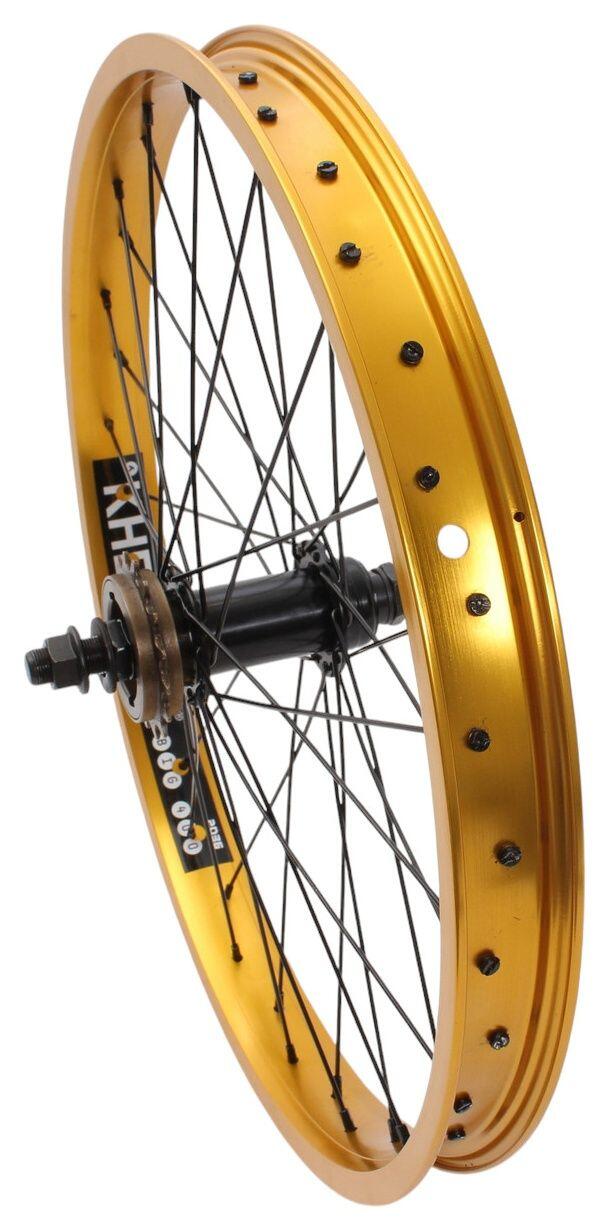 Roue arrière BMX KHE PRISM 20 pouces or 3/5