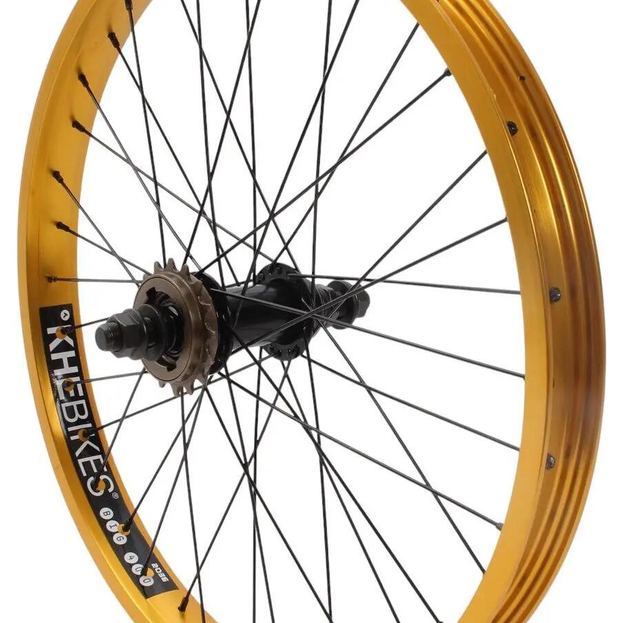 BMX rear wheel KHE PRISM 20 inch gold