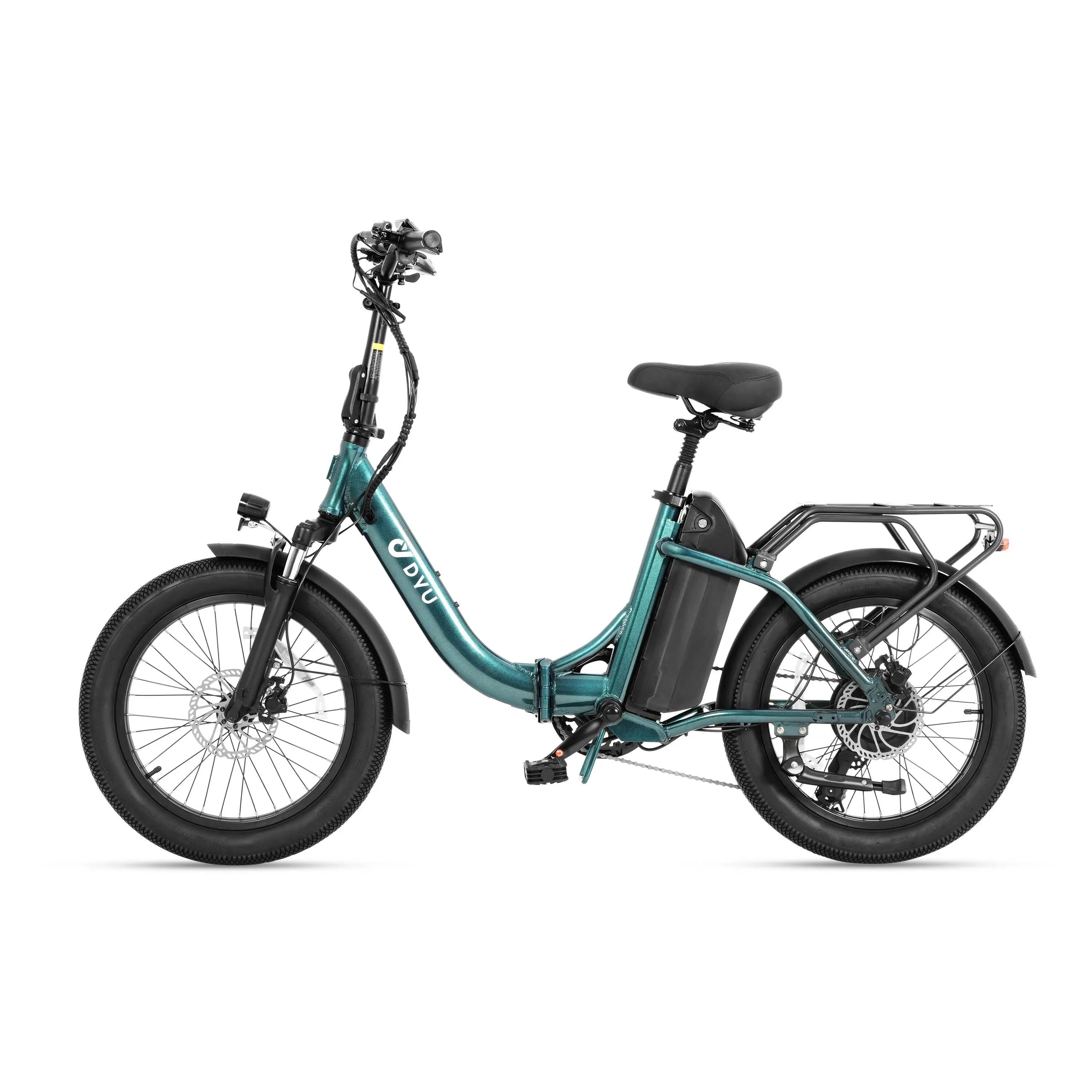 Bicicleta eléctrica plegable adulto DYU C9 250W 48V15.6AH 20" Neumáticos gruesos 2/7