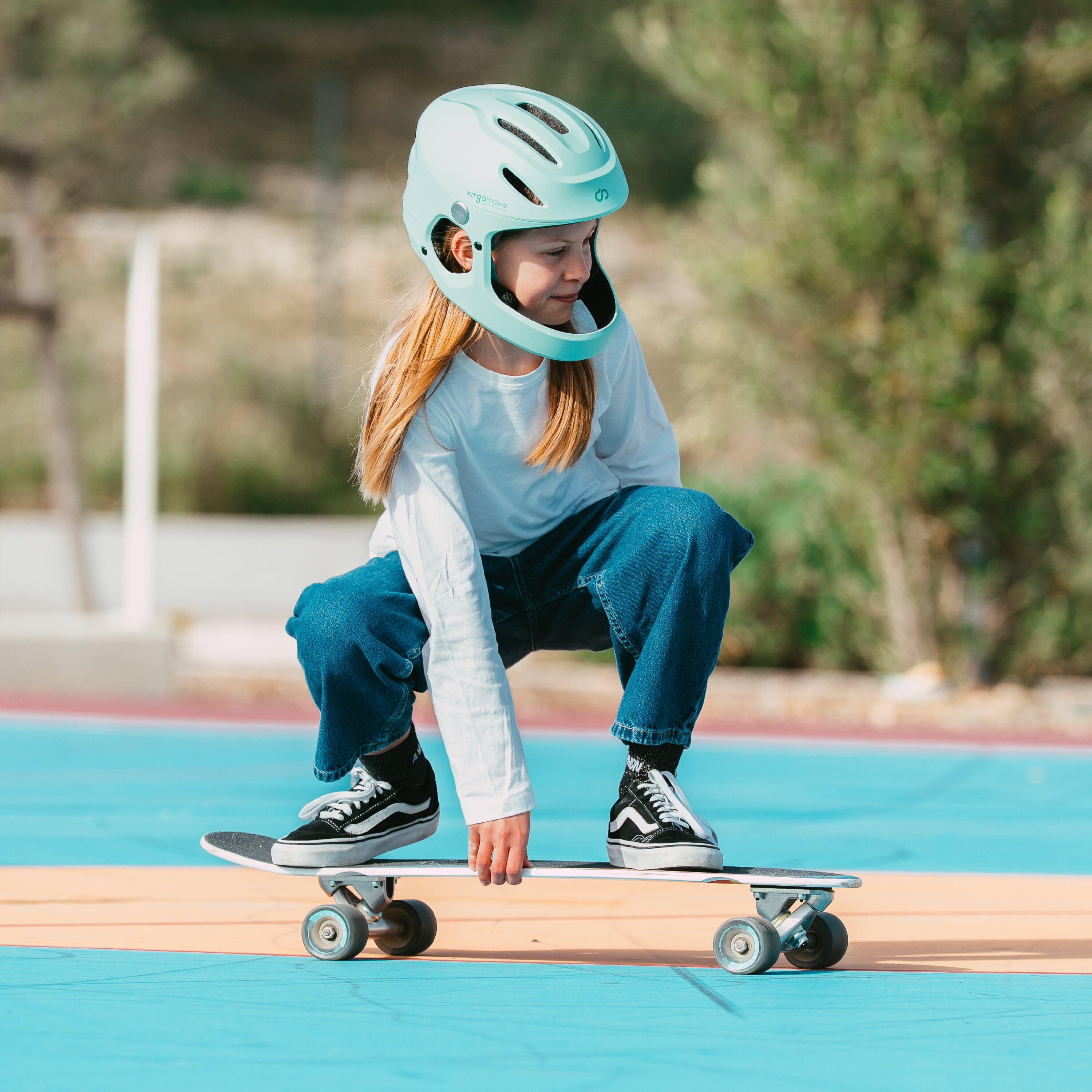 Virgo Kid Verde - Casco integrale per bambini 4/9