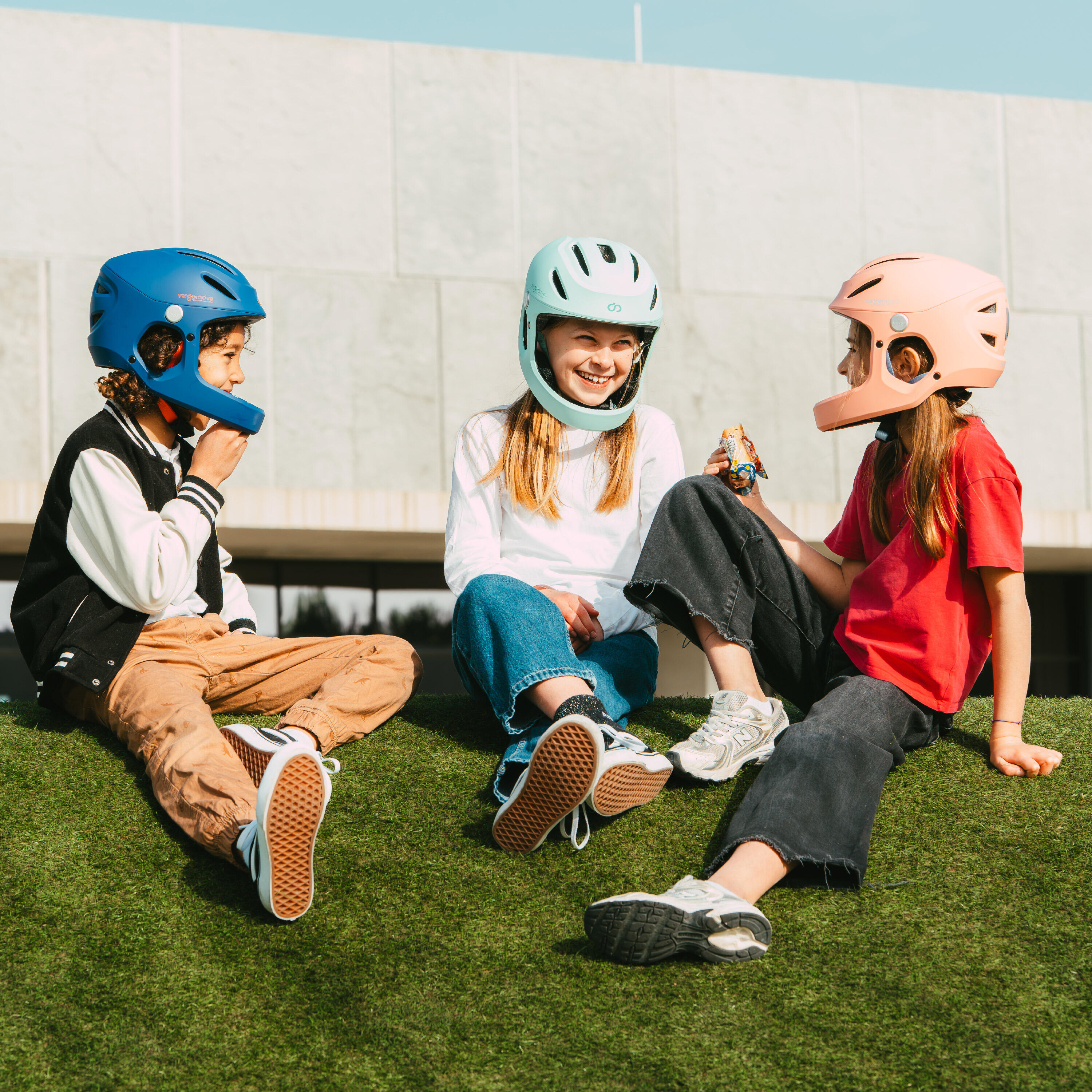 Virgo Kid Verde - Casco integrale per bambini 5/9